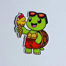 Load image into Gallery viewer, Ice Cream Turtle Sticker
