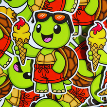 Load image into Gallery viewer, Ice Cream Turtle Sticker
