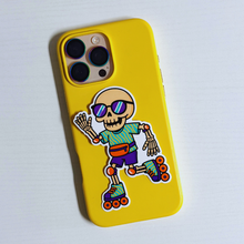 Load image into Gallery viewer, FLAWED Rollerblading Skelly Sticker
