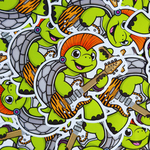 Load image into Gallery viewer, Rockstar Turtle Sticker
