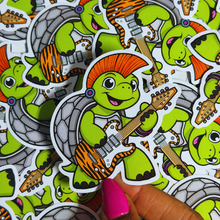 Load image into Gallery viewer, Rockstar Turtle Sticker
