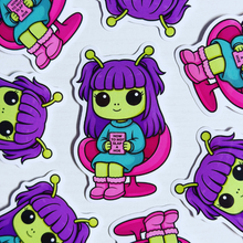 Load image into Gallery viewer, Don't Try Me Alien Sticker
