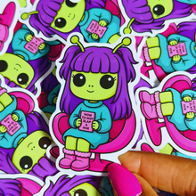 Load image into Gallery viewer, Don't Try Me Alien Sticker
