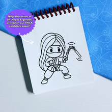 Load image into Gallery viewer, Ninja Mini Coloring Book
