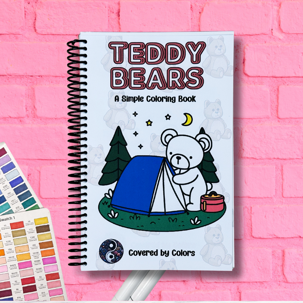 Teddy Bears Bold and Simple Coloring Book