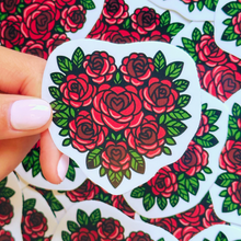 Load image into Gallery viewer, Rose Heart Sticker
