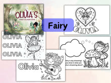 Load image into Gallery viewer, Fairy Personalized Coloring Book
