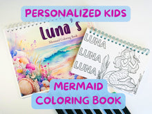 Load image into Gallery viewer, Mermaid Personalized Coloring Book
