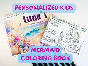 Mermaid Personalized Coloring Book