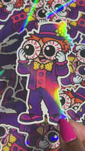 Load and play video in Gallery viewer, Holographic Wowza Clown Sticker
