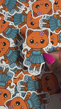 Load and play video in Gallery viewer, Tiger Cat Sticker
