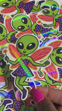 Load and play video in Gallery viewer, Holographic Fairy Alien Sticker
