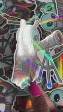 Load and play video in Gallery viewer, Holographic Alien Prophet Sticker
